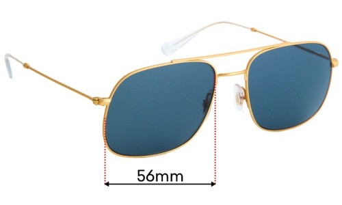 Sunglass Fix Replacement Lenses for Ray Ban RB3595 Andrea - 56mm Wide 