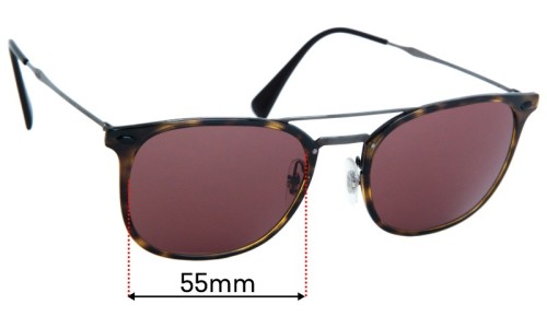 Sunglass Fix Replacement Lenses for Ray Ban RB4286  - 55mm Wide 