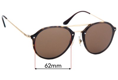 Ray Ban RB4292-N Blaze Double Bridge - 61mm Replacement Lenses 62mm wide 