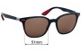 Sunglass Fix Replacement Lenses for Ray Ban RB4297-M  - 51mm Wide 
