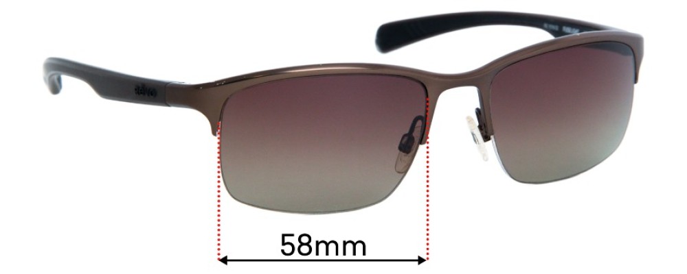 Sunglass Fix Replacement Lenses for Revo RE1016 Fuselight  - 58mm Wide