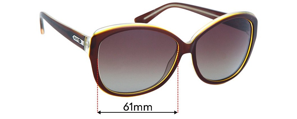 Sunglass Fix Replacement Lenses for Rusty Bee - 59mm Wide