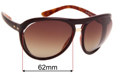 Tom Ford Milo TF73 Replacement Sunglass Lenses - 62mm Wide 