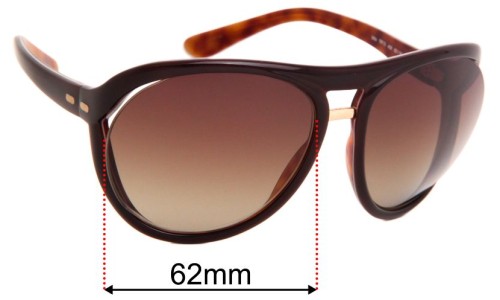 Sunglass Fix Replacement Lenses for Tom Ford Milo TF73 - 62mm Wide 
