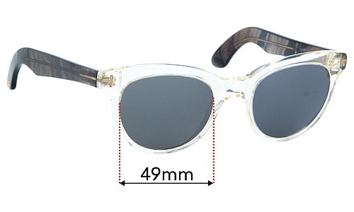 Sunglass Fix Replacement Lenses for Tom Ford TF5378  - 49mm Wide 