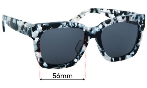 Sunglass Fix Replacement Lenses for Trelise Cooper Never Go Back  - 56mm Wide 