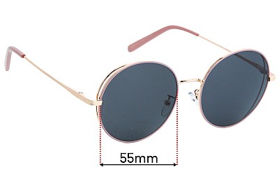 Unbranded Mod 9009 Replacement Lenses 55mm wide 