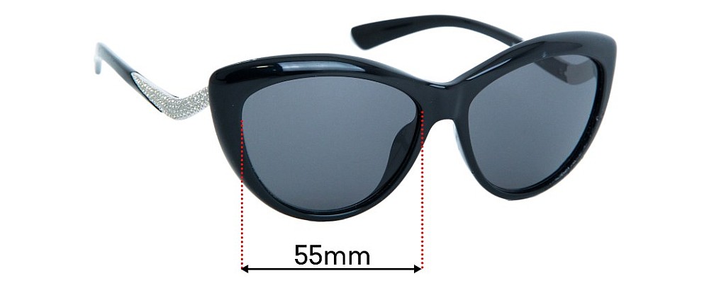 Sunglass Fix Replacement Lenses for Valentino V632SR - 55mm Wide
