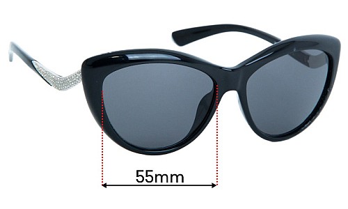 Sunglass Fix Replacement Lenses for Valentino V632SR  - 55mm Wide 