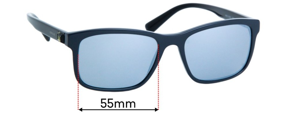 Sunglass Fix Replacement Lenses for Versace MOD 3253  - 55mm Wide