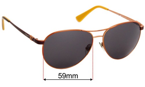 Sunglass Fix Replacement Lenses for Vogue VO 3905-S - 59mm Wide 