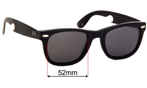 Sunglass Fix Lentes de Repuesto para William Painter The Hook - 52mm Wide 