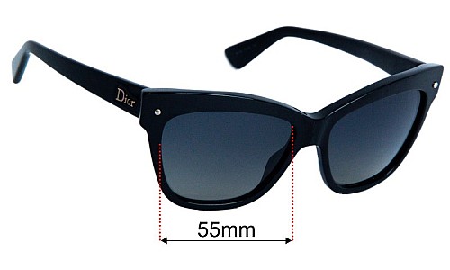 Christian Dior Dior Jupon 2 Replacement Lenses 55mm wide 