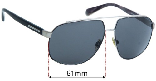 Dolce & Gabbana DG2138 61mm Replacement Lenses