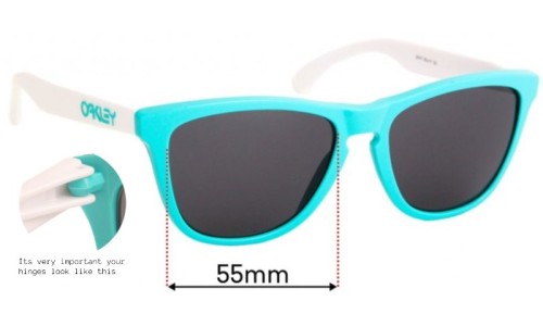 Sunglass Fix Replacement Lenses for Oakley Frogskins Gen. 3 - 55mm Wide 