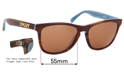 Sunglass Fix Lentes de Repuesto para Oakley Frogskins LX OO2043 - 55mm Wide Oakley Frogskins LX OO2043 Lentes de Repuesto 55mm wide