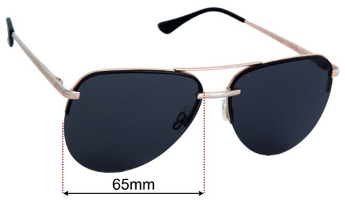 Quay The Playa Replacement Lenses 65mm wide 