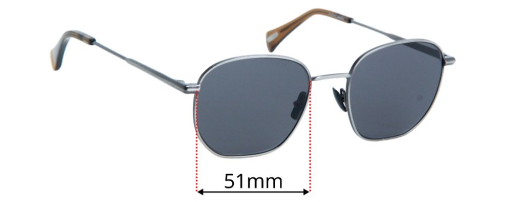 Sunglass Fix Replacement Lenses for Raen Alameda - 51mm wide