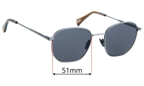 Sunglass Fix Replacement Lenses for Raen Alameda - 51mm Wide 