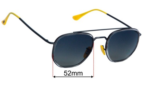 Ray-Ban RB3748-M Scuderia Ferrari Collection Replacement Lenses 52mm wide 