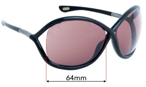 Tom Ford Whitney FT0009 Replacement Lenses 64mm 