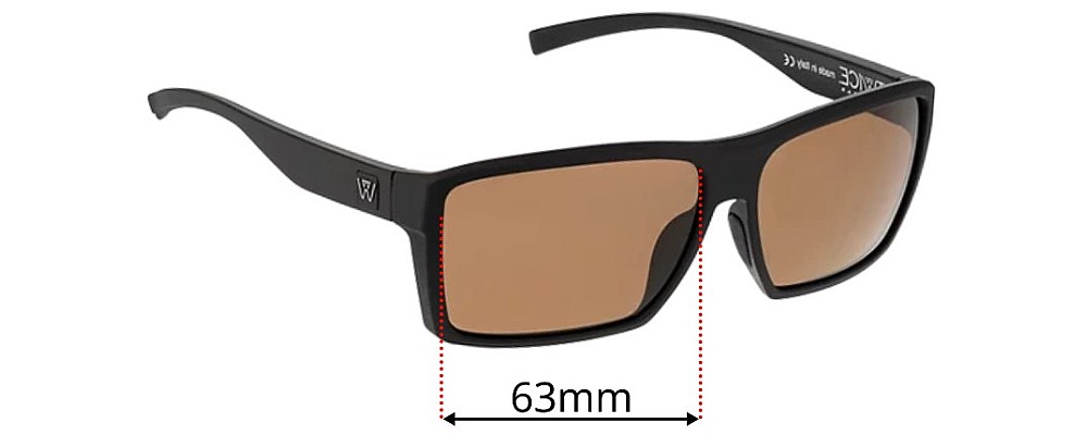 Sunglass Fix Replacement Lenses for Twice Eyewear Eclipse - 63mm Wide