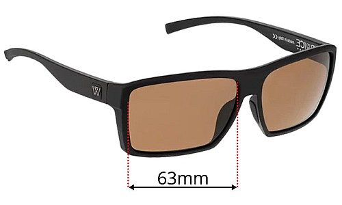 Sunglass Fix Replacement Lenses for Twice Eclipse - 63mm Wide 