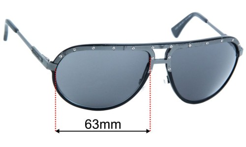 Sunglass Fix Replacement Lenses for Diesel DL0053 - 63mm Wide 