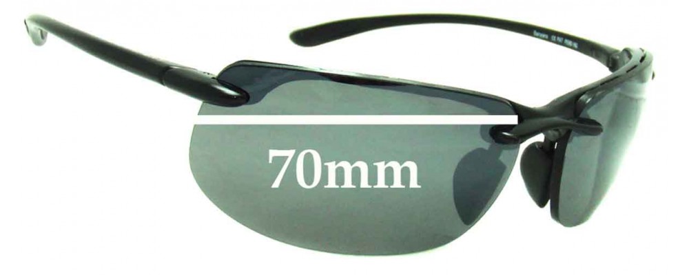 Maui Jim MJ412 Banyans *(Newer Version With Gaskets for Bigger Holes)Replacement Lenses 70mm Wide