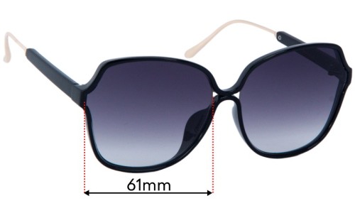 VG Hombre Replacement Sunglass Lenses - 61mm 