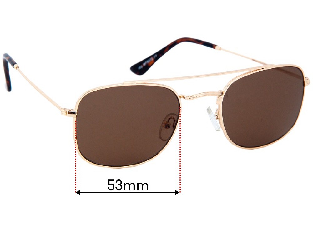 Sunglass Fix Replacement Lenses for A. Kjaerbede Toby - 53mm Wide Sunglass Fix Replacement Lenses for A. Kjaerbede Toby - 53mm Wide