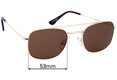 A. Kjaerbede Toby Replacement Sunglass Lenses - 53mm Wide 