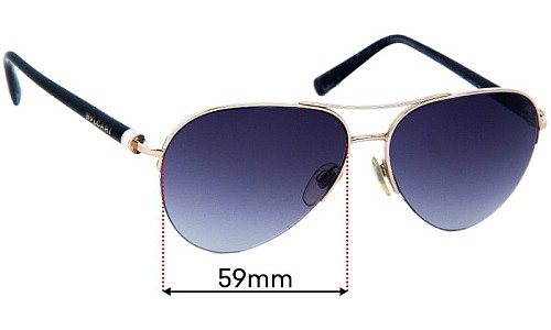 Sunglass Fix Replacement Lenses for Bvlgari 6084 - 59mm Wide 
