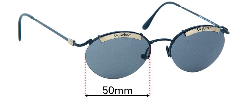 Sunglass Fix Replacement Lenses for Byblos 586-S - 50mm Wide