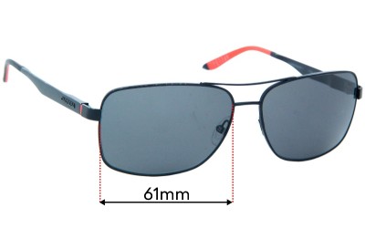 Carrera 8014/S Replacement Sunglass Lenses - 61mm Wide 