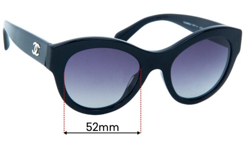 Sunglass Fix Replacement Lenses for Chanel 5371-A - 52mm Wide 