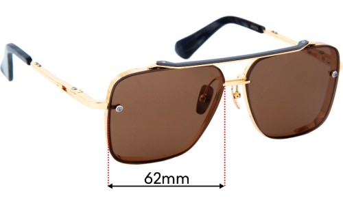 Sunglass Fix Lentilles de Remplacement pour Dita Mach Six - 62mm Wide Dita Mach Six Lentilles de Remplacement 62mm wide