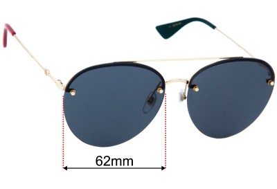 Gucci GG0351/S Replacement Lenses 62mm wide 