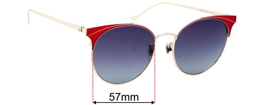 Sunglass Fix Replacement Lenses for Gucci GG0402SK - 57mm Wide