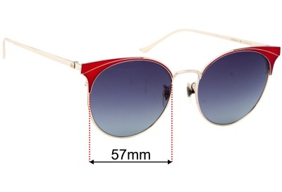 Gucci GG0402SK Replacement Sunglass Lenses - 57mm Wide 