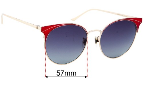 Sunglass Fix Replacement Lenses for Gucci GG0402SK - 57mm Wide 