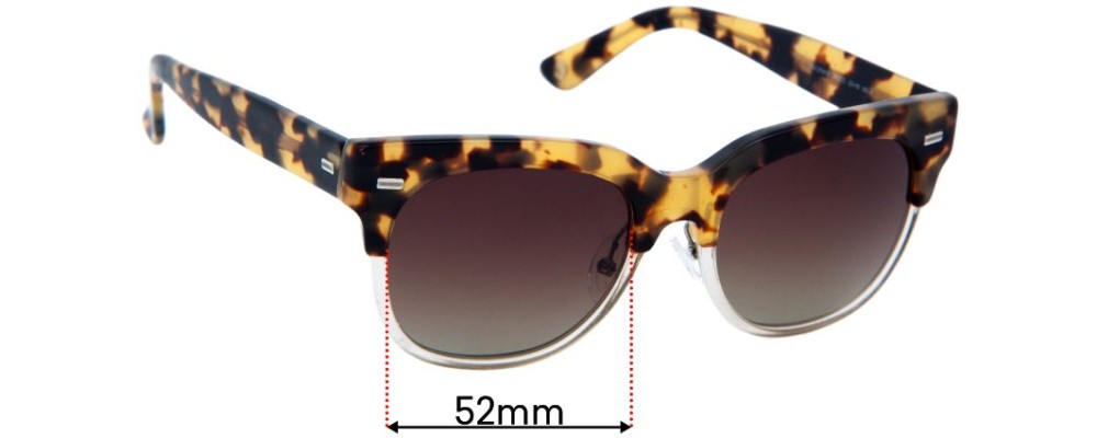 Sunglass Fix Replacement Lenses for Gucci GG 3744/S - 52mm wide