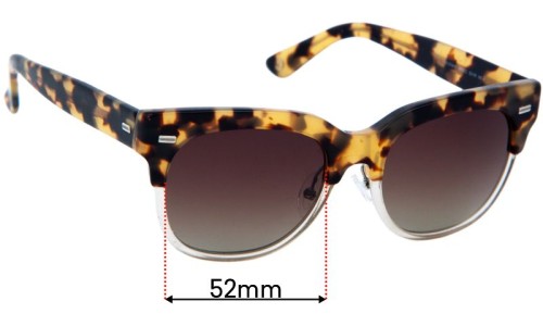 Sunglass Fix Replacement Lenses for Gucci GG3744/S - 52mm Wide 