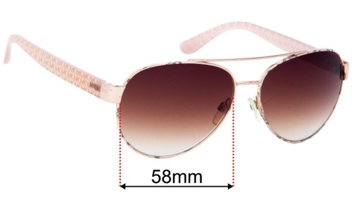 Sunglass Fix Lentes de Repuesto para Michael Kors MK1014 Blair I - 58mm Wide 