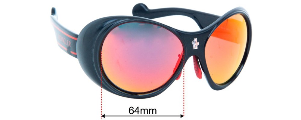 Moncler ML0148 64mm Lentes de Repuesto