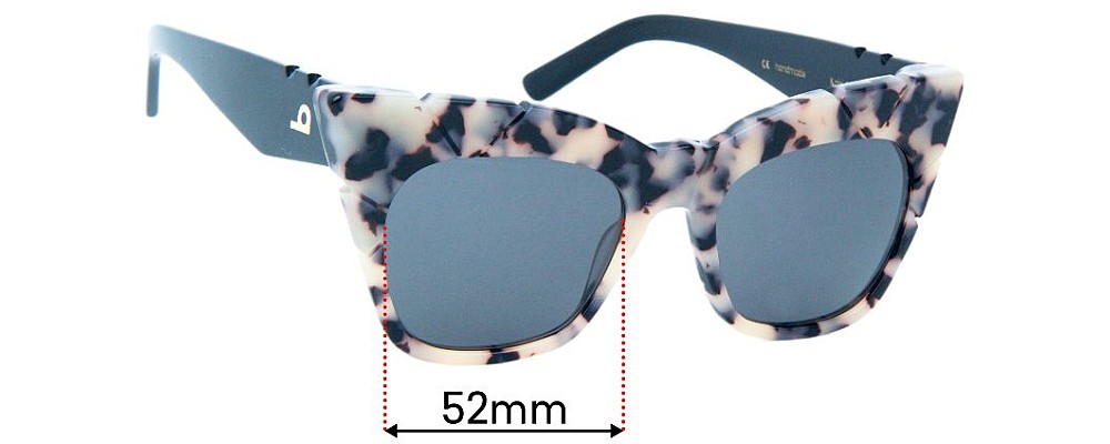 Sunglass Fix Replacement Lenses for Pared Kohl and Kaftans - 52mm wide