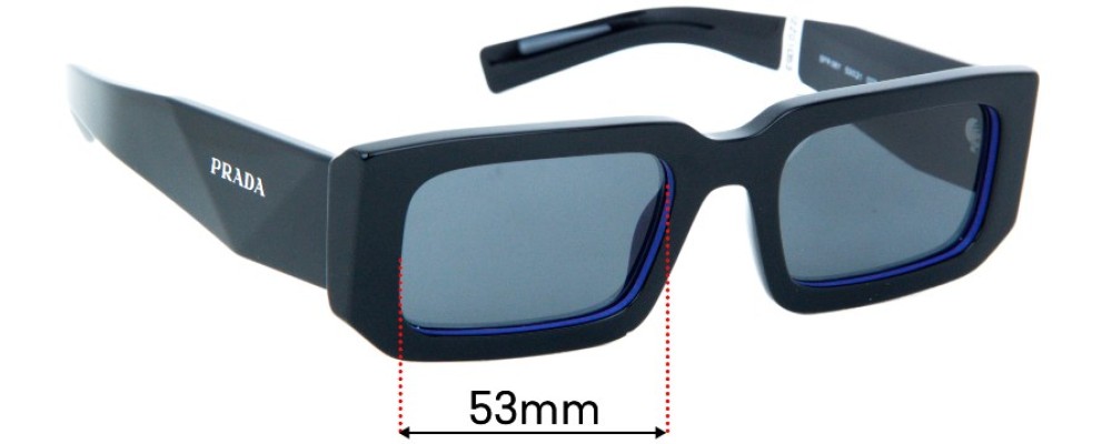 Sunglass Fix Replacement Lenses for Prada SPR06Y - 53mm Wide