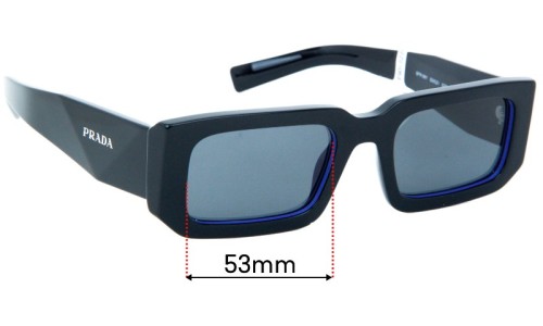 Sunglass Fix Replacement Lenses for Prada SPR06Y - 53mm Wide 