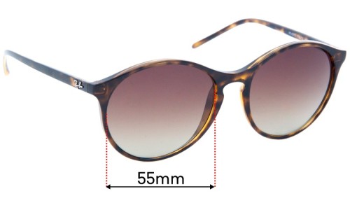 Sunglass Fix Replacement Lenses for Ray Ban RB4371 - 55mm Wide 