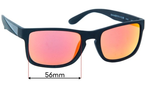 Sunglass Fix Replacement Lenses for Shady Rays Titan - 56mm Wide 